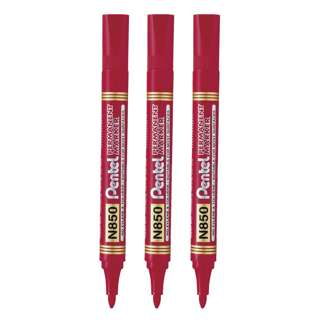 PENTEL MN850 Permanent Marker Bullet Tip - Red