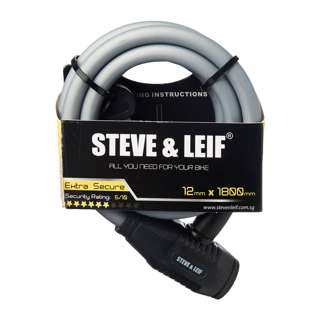 Steve & Leif Bicycle Key Lock With Bracket (12mm x 1800mm)