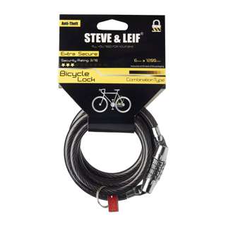 Steve & Leif Bicycle Combination Lock (8mm x 1200mm)