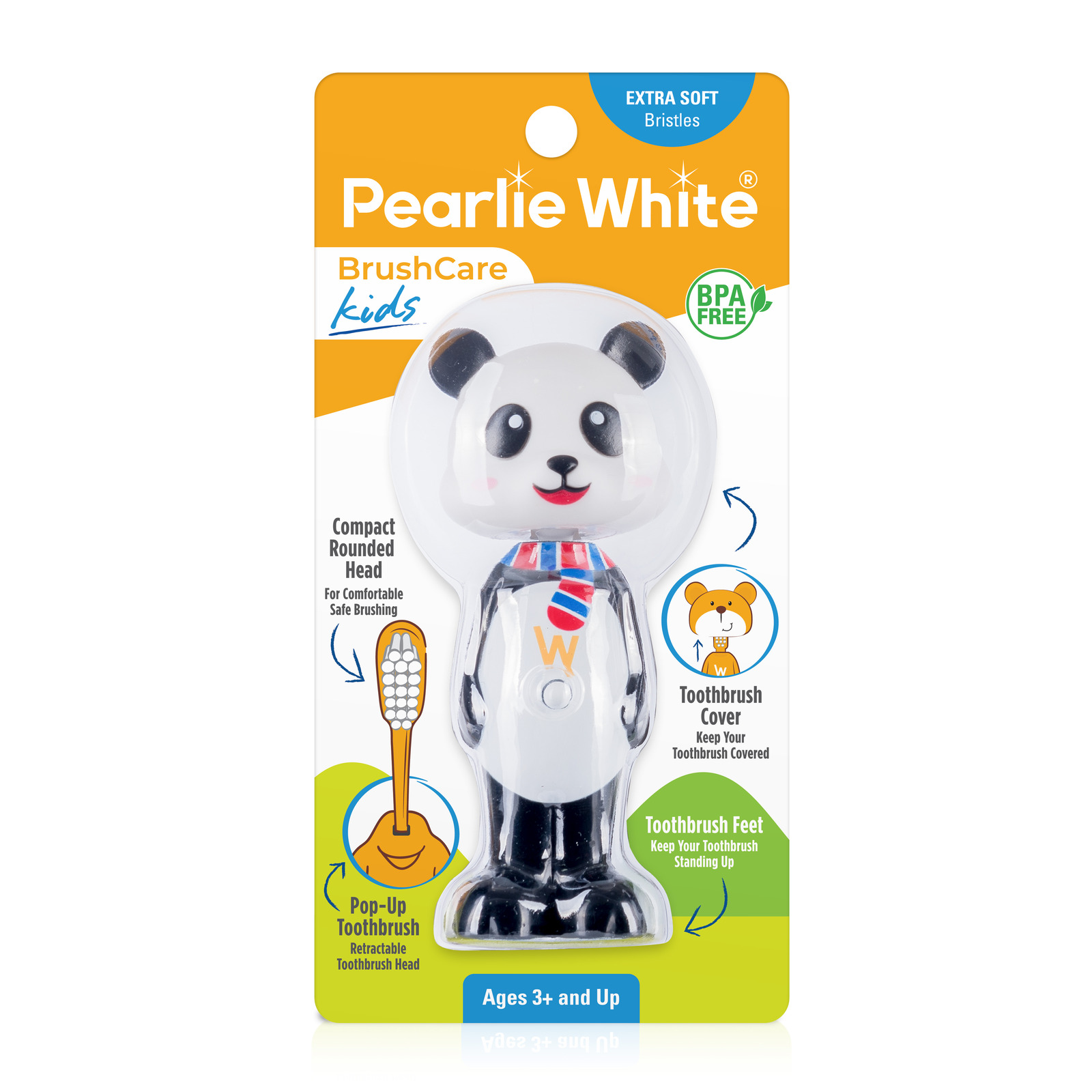 Pearlie White Kids Toothbrush Panda