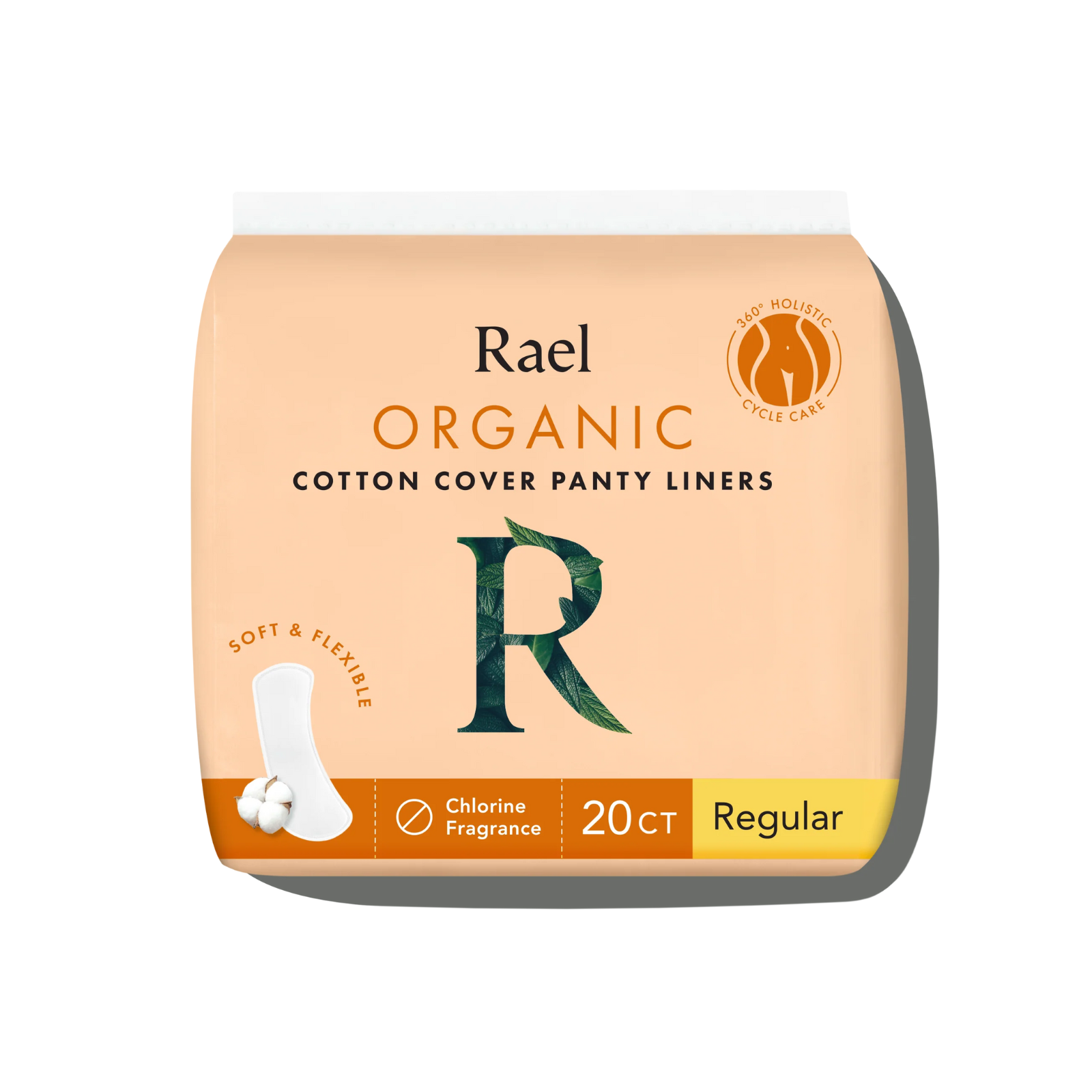 Rael Organic Cotton Cover Panty Liners - Regular