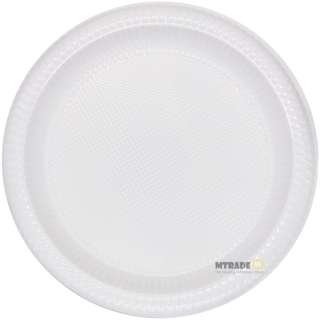 MTRADE Disposable 9 Inch White Plastic Plates