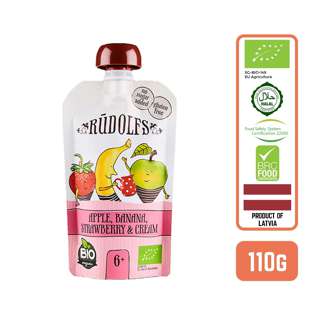 Rudolfs Organic Apple Banana Strawberry Cream Puree