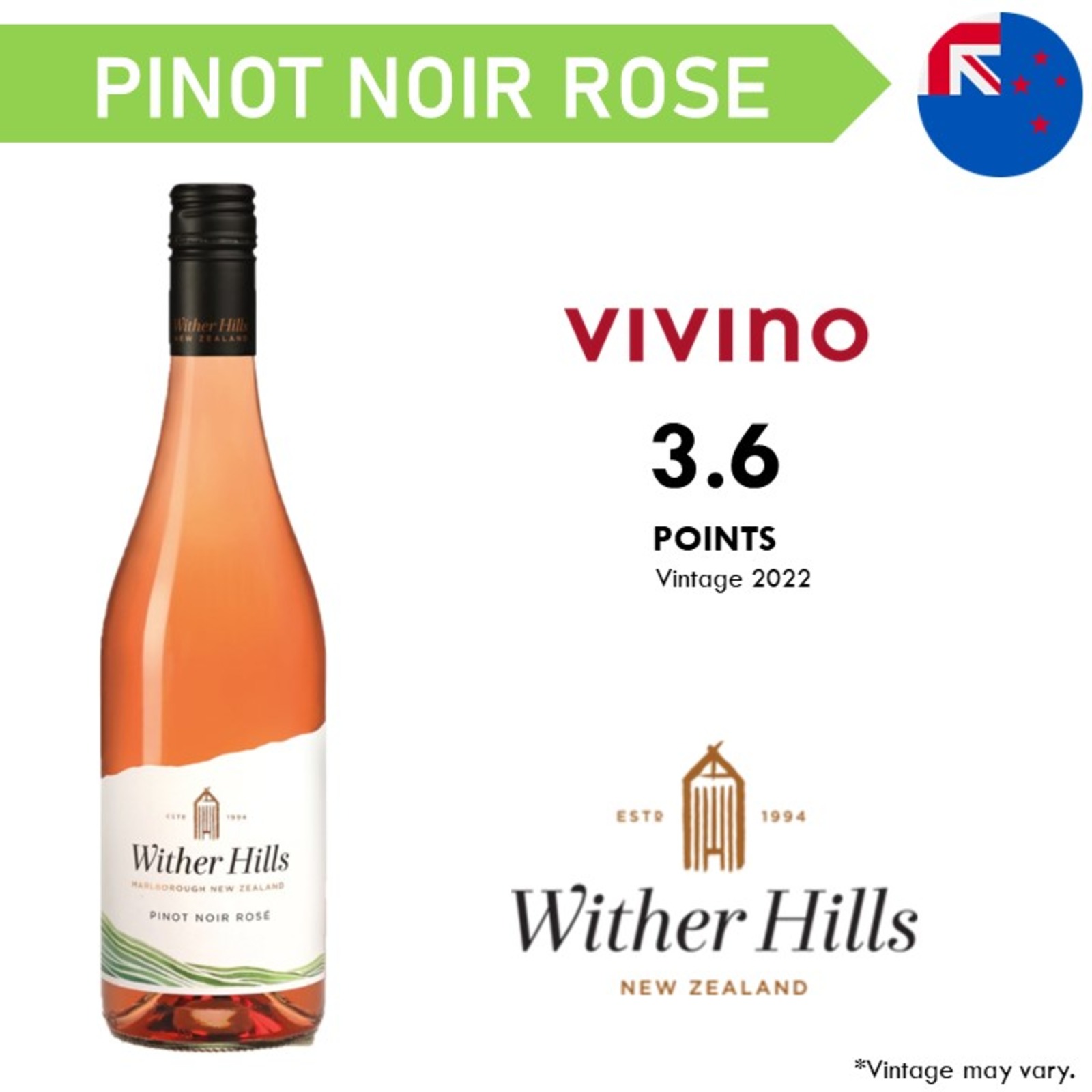 Wither Hills Marlborough Pinot Noir Rose Rose Wine NTUC FairPrice - Main Image