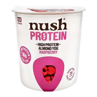 Nush Raspberry High Protein Almond Yogurt Vegan and Dairy