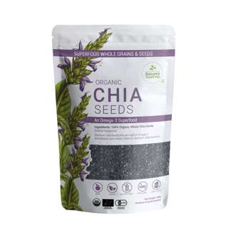Nature's Superfoods Premium Organic Black Chia Seeds.