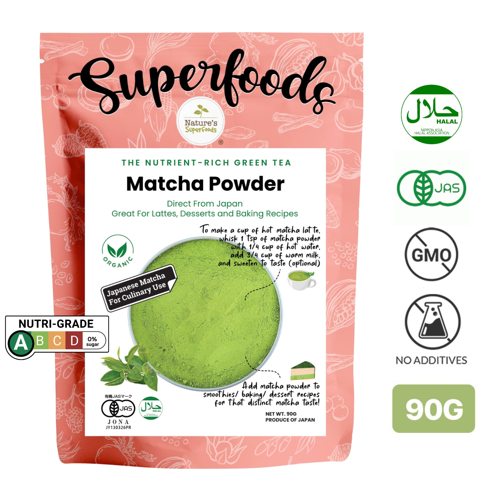 Nature's Superfoods Organic Matcha Green Tea Powder | NTUC FairPrice
