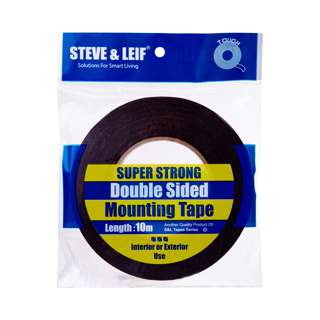 Steve & Leif Black Double Sided PE Foam Mounting Tape 12mmx10