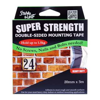 Steve & Leif Double Sided Mounting Foam Tape (20mm X 3m)