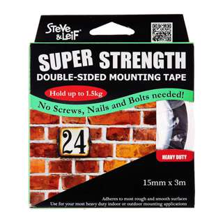 Steve & Leif Double Sided Mounting Foam Tape (15mm X 3m)