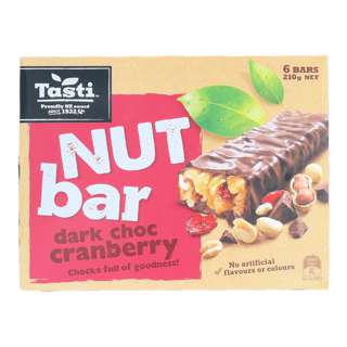 Tasti Nut Bar Dark Choc Cranberry