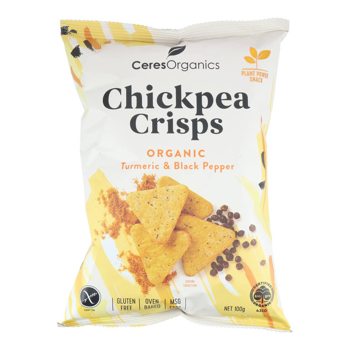 Ceres Organics Chickpea Crisps Turmeric and Black Pepper NTUC FairPrice