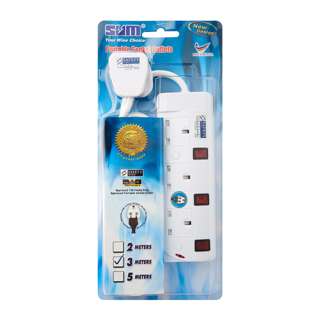 SUM 3 Outlets 3 Pin Extension Cord Portable Socket (3M)