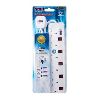 SUM 5 Outlets 3 Pin Extension Cord Portable Socket (3M) SUM 5 Outlets 3 Pin Extension Cord Portable Socket (3M)