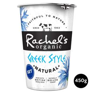 Rachel's Organic Greek Style Set Natural Bio-Live Yoghurt