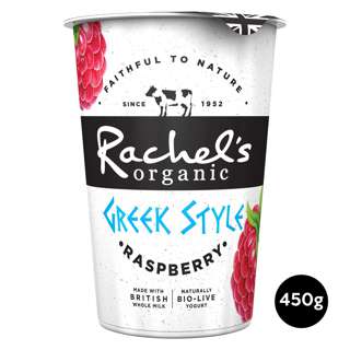 Rachel's Organic Greek Style Bio-Live Yogurt with Raspberry Rachel's Organic Greek Style Bio-Live Yogurt with Raspberry