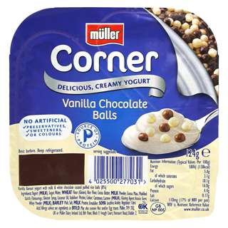 Muller Crunch Corner Vanilla Chocolate Balls Muller Crunch Corner Vanilla Chocolate Balls