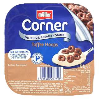 Muller Crunch Corner Toffee Yoghurt With Chocolate Hoops