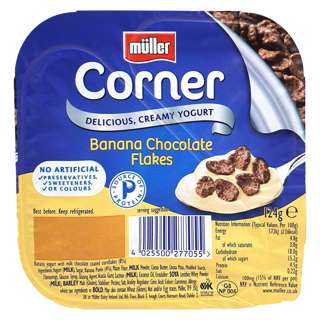 Muller Crunch Corner Banana Chocolate Flakes Muller Crunch Corner Banana Chocolate Flakes