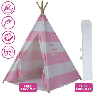 ToddlerFinest Kids Children Teepee Camping Tent (Pink) ToddlerFinest Kids Children Teepee Camping Tent (Pink)