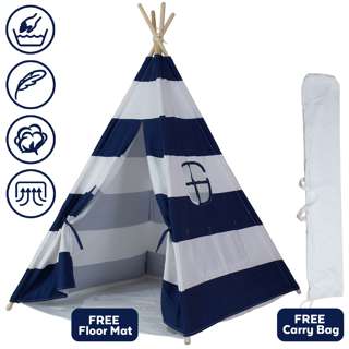ToddlerFinest Kids Children Teepee Camping Tent (Blue)