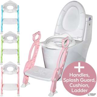 ToddlerFinest 2-in-1 Potty Training Seat Step Stool Ladder P