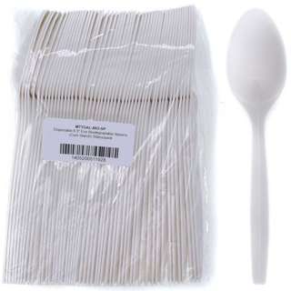 MTRADE Disposable 6.5 Inch Eco Biodegradable Spoons