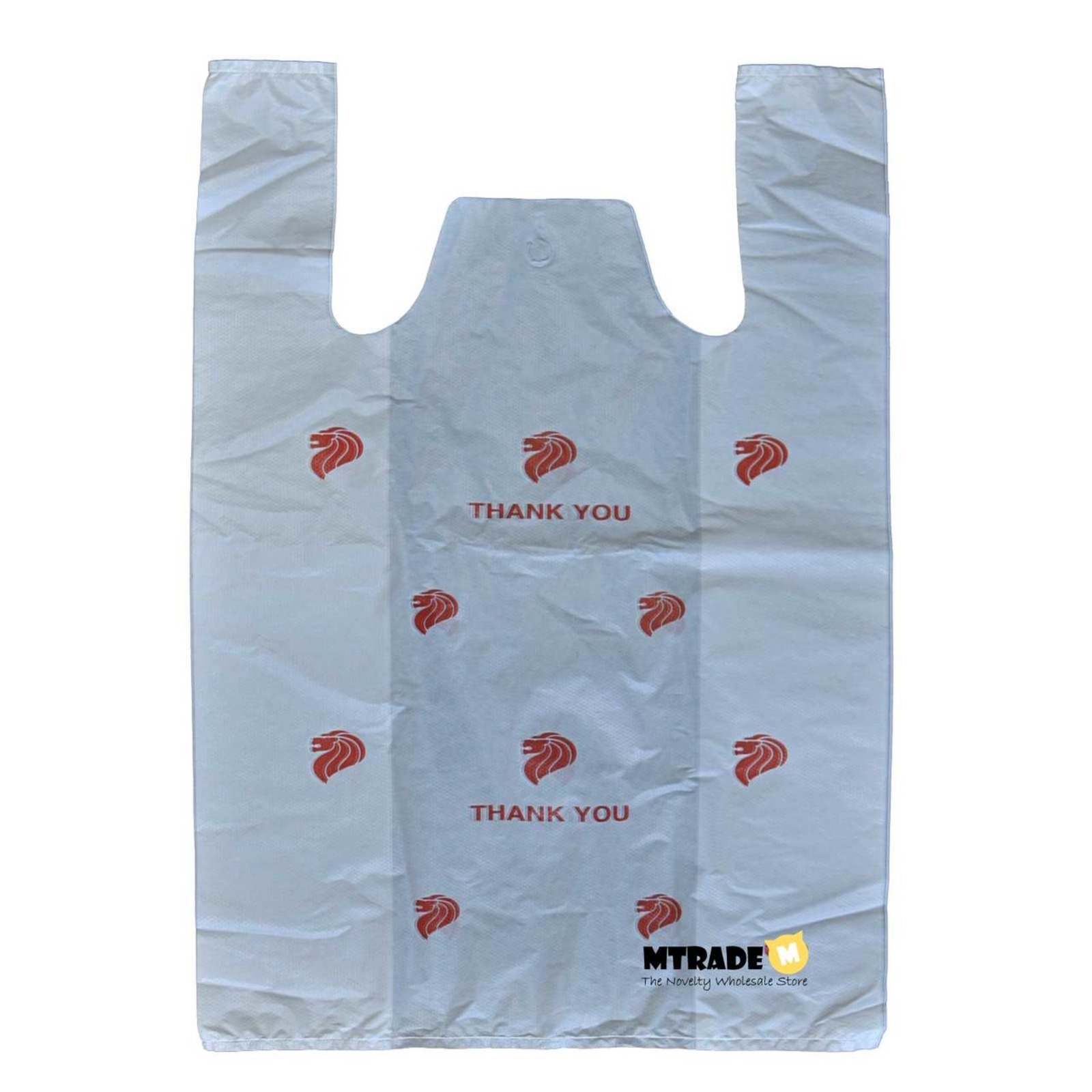 MTRADE Medium White Plastic Bag with Print Value Pack