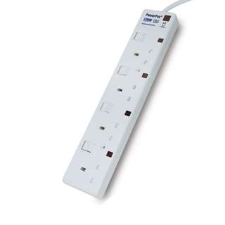 PowerPac 4 Way 3M Extension Cord - (PP3884N)