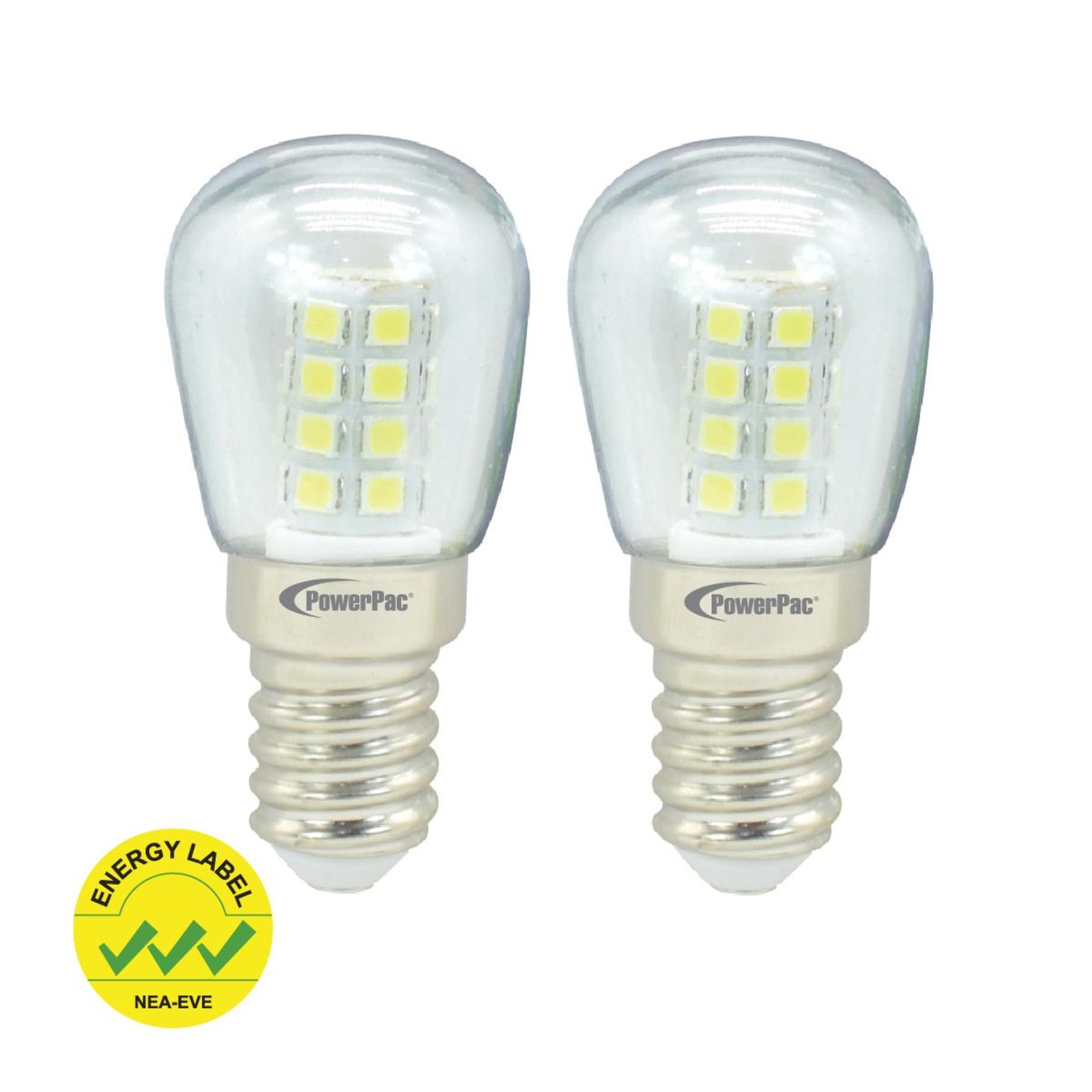 PowerPac 2 Pieces x 1.5W E14 LED Bulb Day Light PP6225