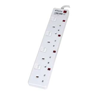 PowerPac 4 Way 6M Extension Cord With 2-Pin Direct PP6884N