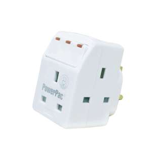 PowerPac 3 Way Adapter with Switch & 2 pin direct (PP8733)