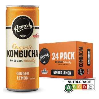 Remedy Organic Kombucha - Ginger & Lemon Remedy Organic Kombucha - Ginger & Lemon