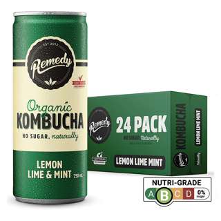 Remedy Organic Kombucha - Lemon Lime Mint Remedy Organic Kombucha - Lemon Lime Mint