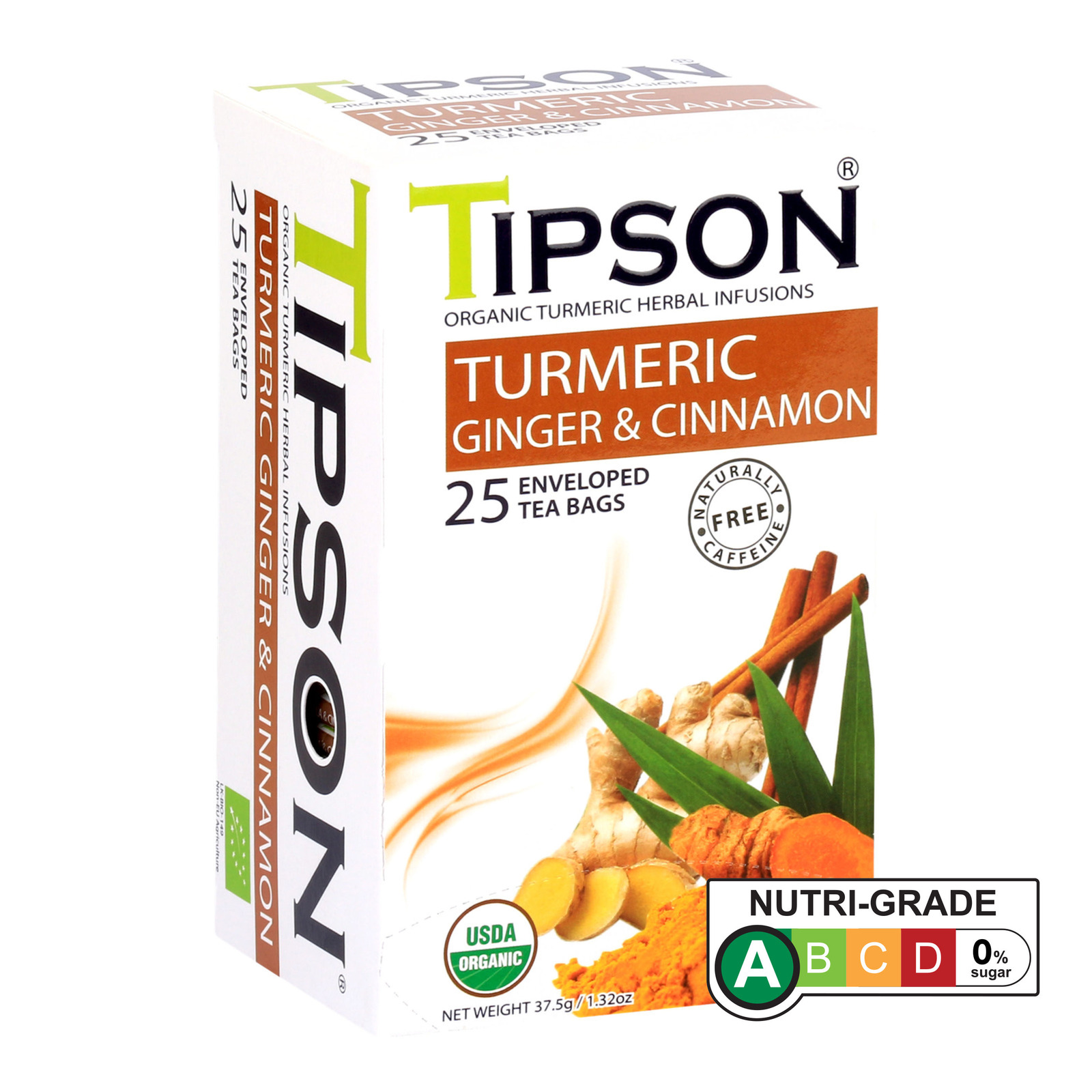 Tipson Caffeinefree Organic Turmeric Ginger Cinnamon Tea NTUC FairPrice