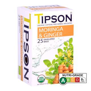 Tipson Caffeine-free Moringa & Ginger Herbal Infusions