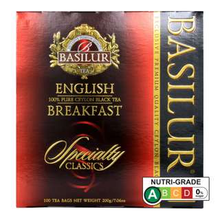 Basilur English Breakfast Ceylon Black Tea (100 Tea Bags)