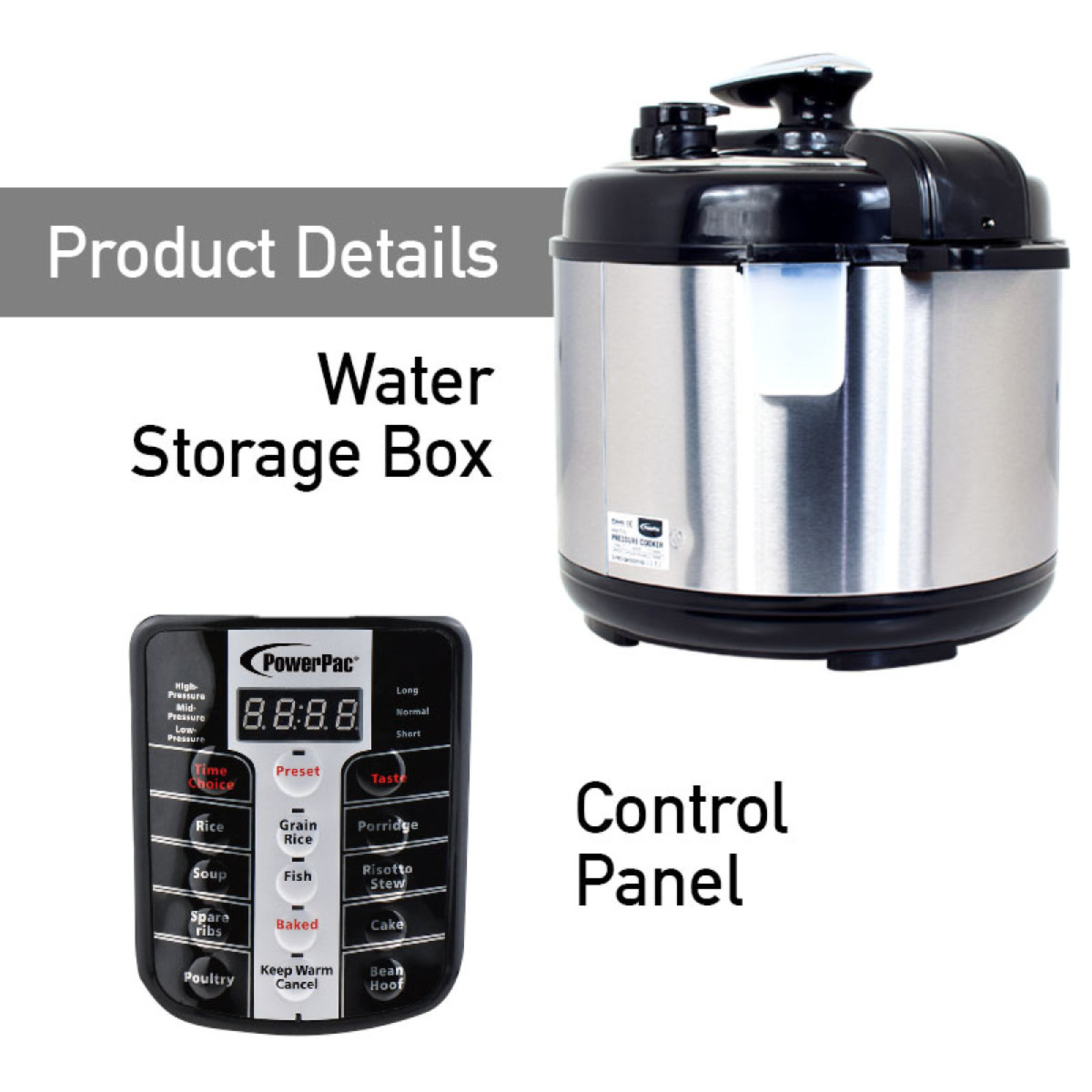 Powerpac Power Pressure Cooker E3 PowerPac RICE COOKER WITH