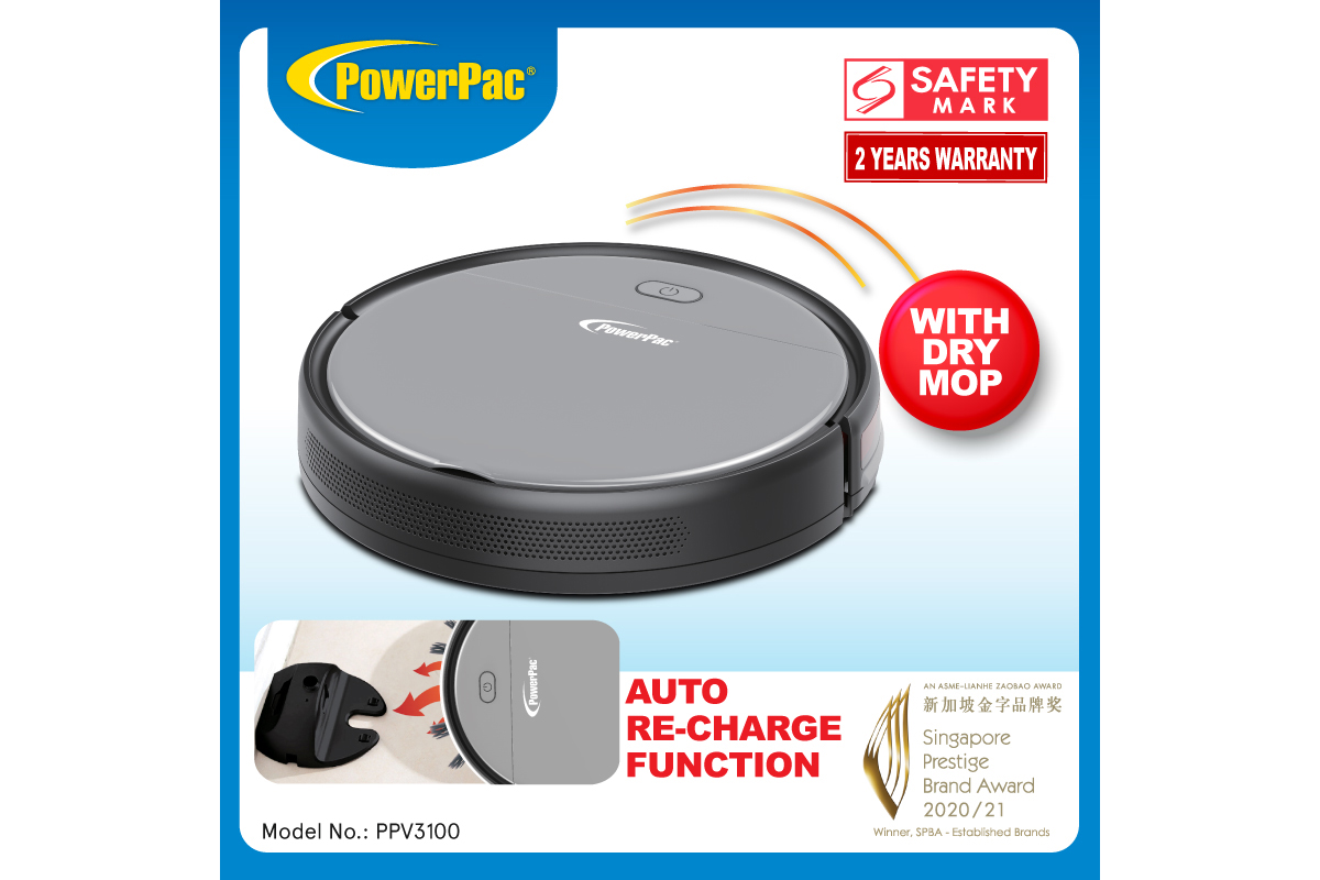 PowerPac Robotic Vacuum Cleaner Auto Recharge (PPV3100) NTUC FairPrice