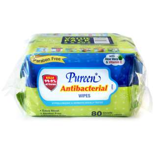 Pureen Hygiene Wipes 3x80's - Antibacterial