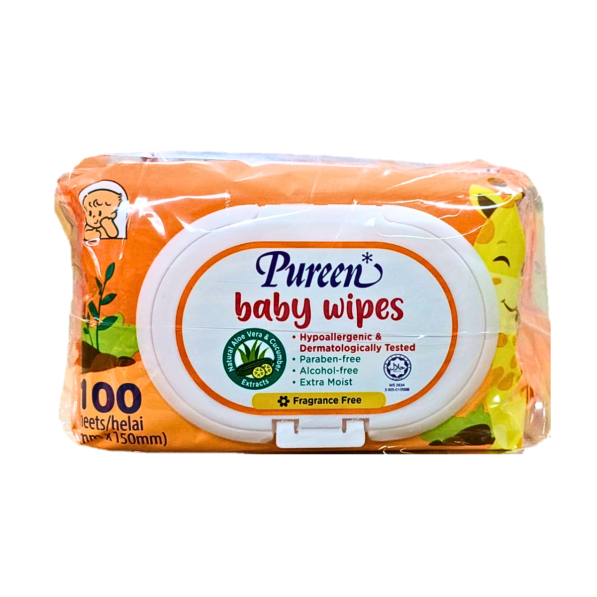 Pureen Baby Wipes - Fragrance Free