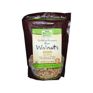 Now Foods Real Food, Certified Organic Raw Walnuts, Unsalted,