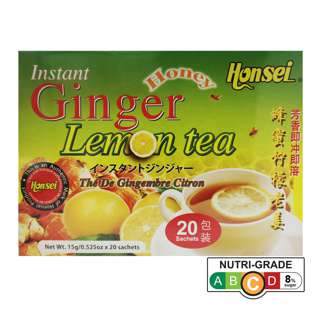 Honsei Instant Honey Lemon Ginger Tea (20 sachets)