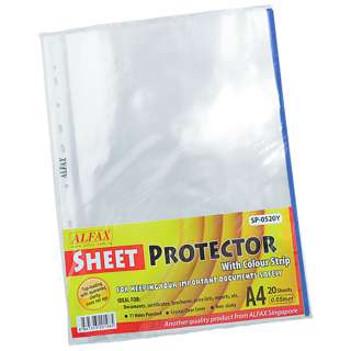 ALFAX SP0520B Sheet Protector Refill - Blue edge (11 holes)