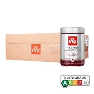 illy Ground Espresso Intenso Coffee - Dark Roast - Carton