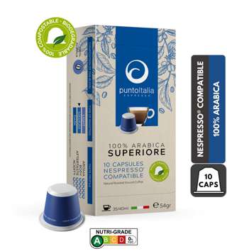 Punto Italia Espresso Nespresso Coffee Pods - Superiore Punto Italia Espresso Nespresso Coffee Pods - Superiore