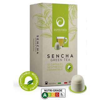Punto Italia Espresso Green Tea Sencha Nespresso Tea Pods