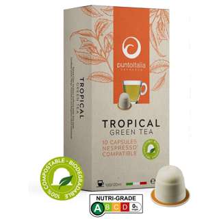 Punto Italia Espresso Green Tea Tropical Nespresso Tea Pods