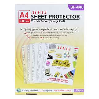 Alfax SP606 Sheet Protector Matte 0.06mm A4 (11 holes)