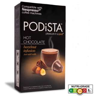 Podista Hazelnut Chocolate Nespresso Choco Pods